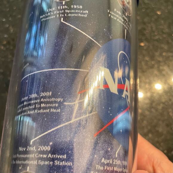 NASA Logo Graphic / Spaceship Photos History Collectible Insulated Tumbler Cup - Picture 10 of 14